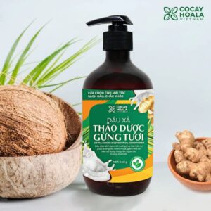 Dầu Xả Thảo Dược Gừng Dừa Cỏ Cây Hoa Lá 440G